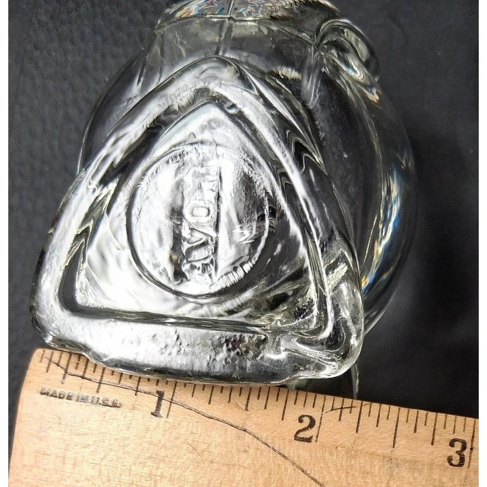 Avon Vintage Clear Glass Squirrel Votive Candle Holder Trinket Dish Figurine